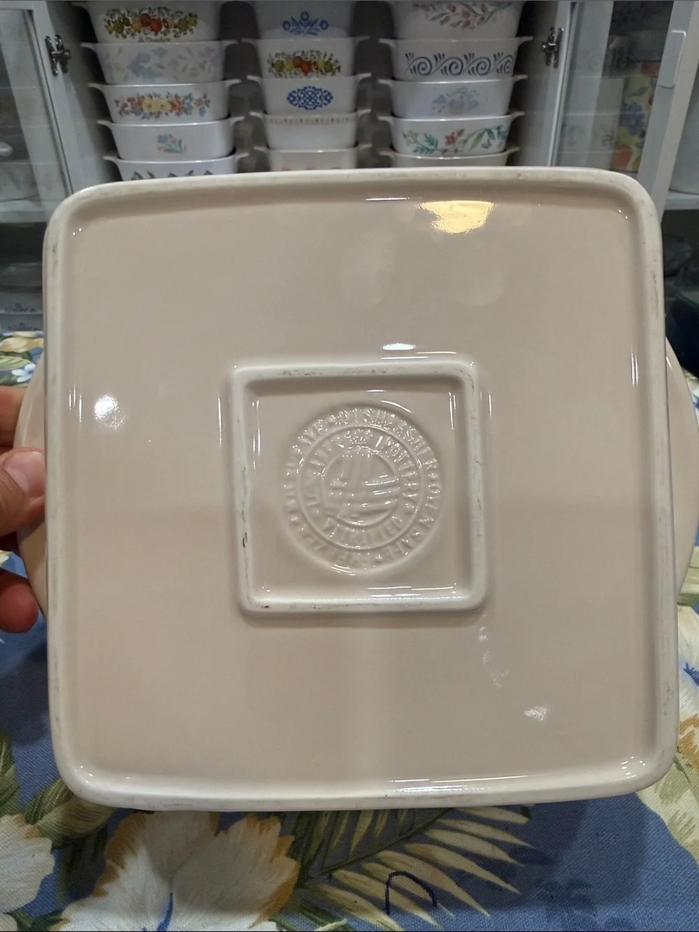 Longaberger Cream Square 8x8 Ceramic Baking Dish